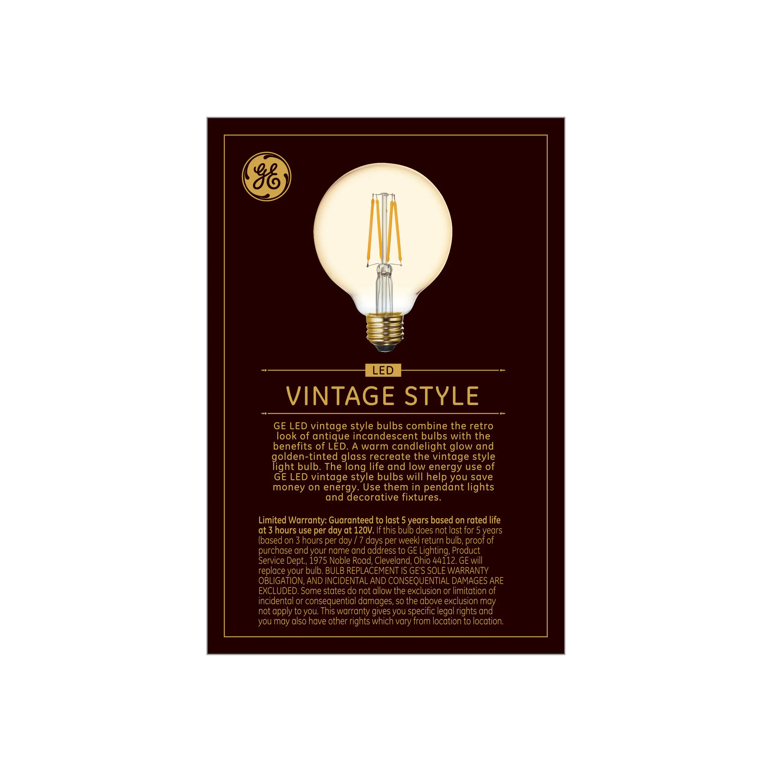 60-Watt EQ G30 Warm Candle Light Dimmable Edison Bulb Light Bulb