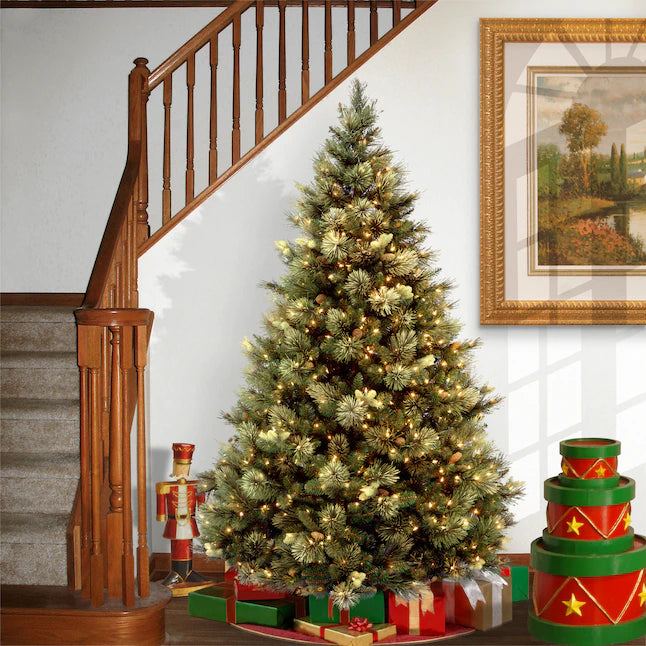 6.5-ft Carolina Pine Pre-lit Carolina Pine Artificial Christmas Tree with Incandescent Lights