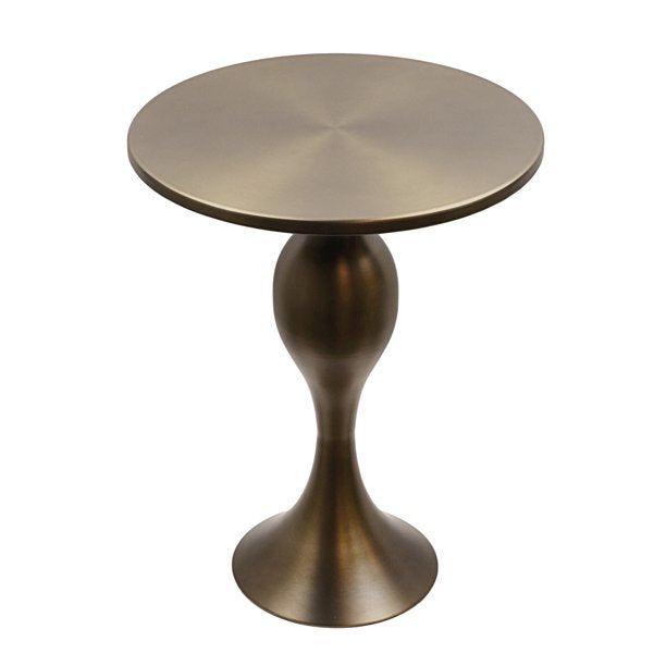 24" x 19" Matte Golden Bronze Accent Table