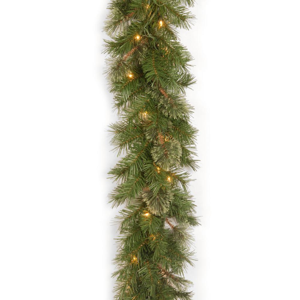 9' Pre-Lit Spruce Garland with Clear Lights (#K5470)