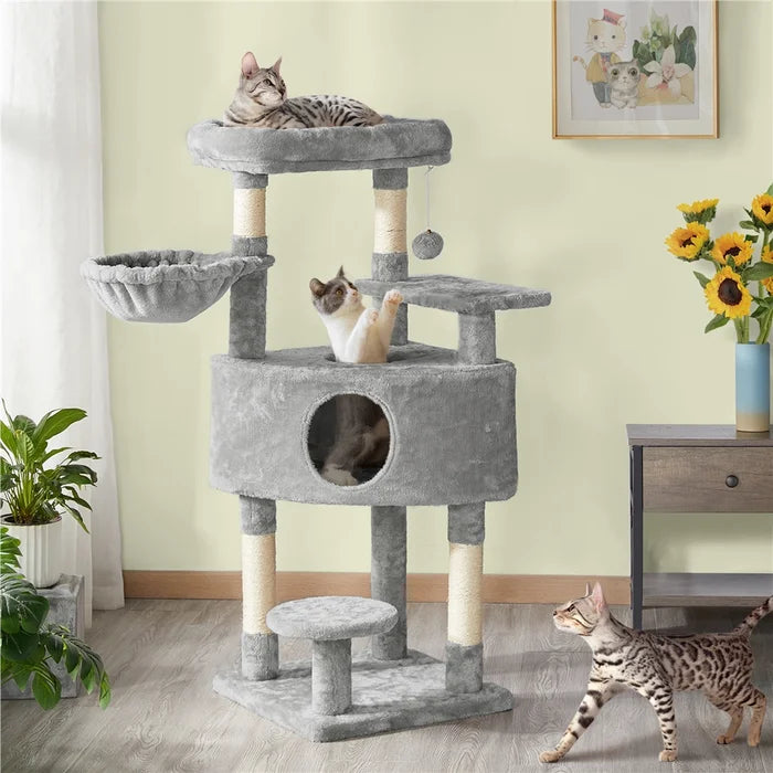 Light Gray 46" Burrowsville Cat Tree