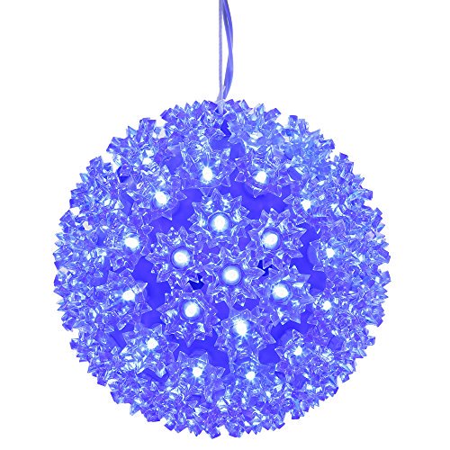 6" Starlight Sphere Christmas Ornament with Blue Wide Angle LED Lights