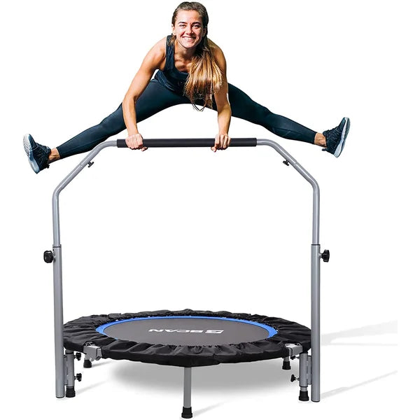 48" Foldable Mini Trampoline With Handlebar
