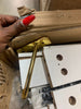 2-Drawer White Nightstands With Metal Legs and Open Shelf *AS-IS*