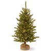4’ Pre-lit Kensington Burlap Artificial Christmas Tree –Clear Lights - 4 Foot KB706