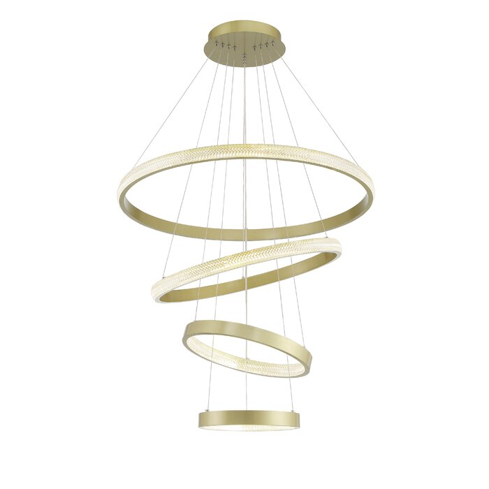 4 - Light Dimmable LED Tiered Chandelier