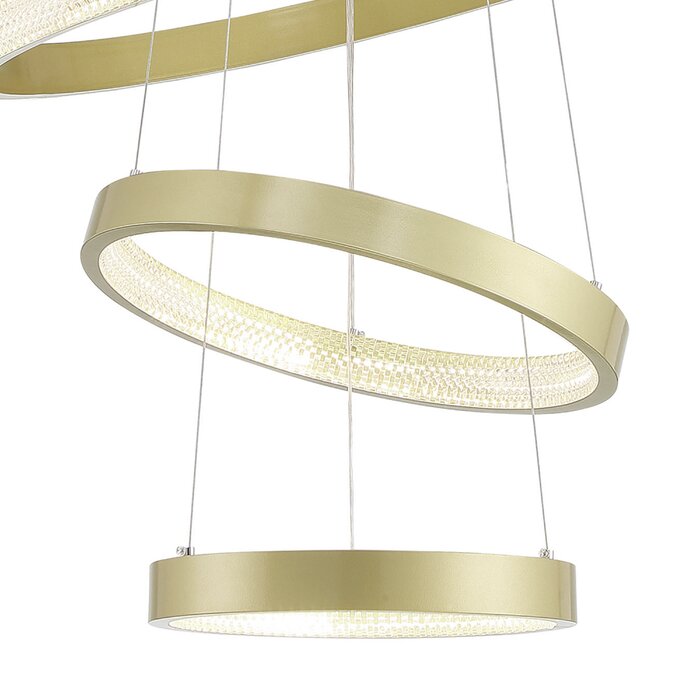 4 - Light Dimmable LED Tiered Chandelier