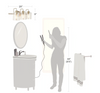 3-Light Brushed Nickel with Brass Vanity
