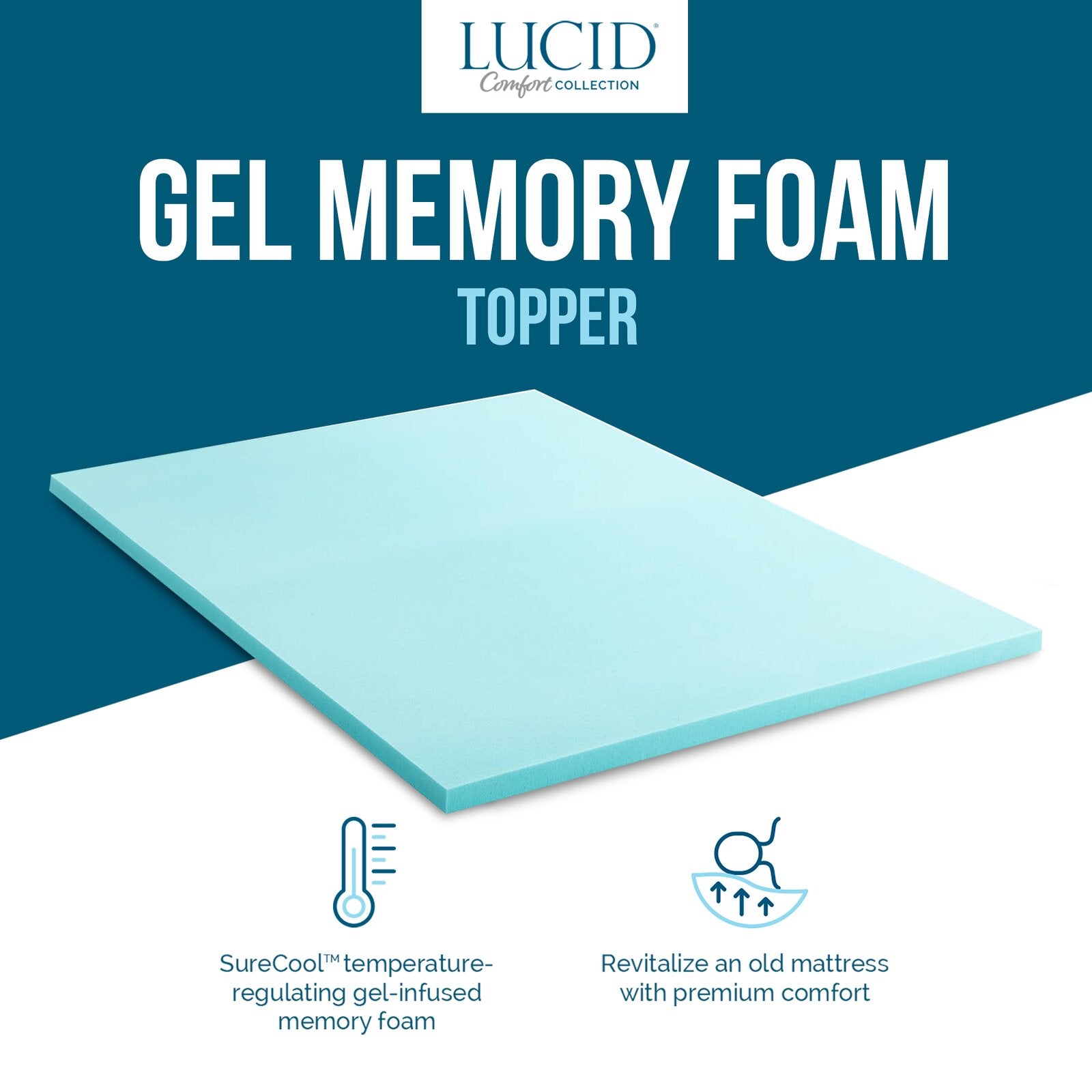 4" Gel Memory Foam Mattress Topper K6913
