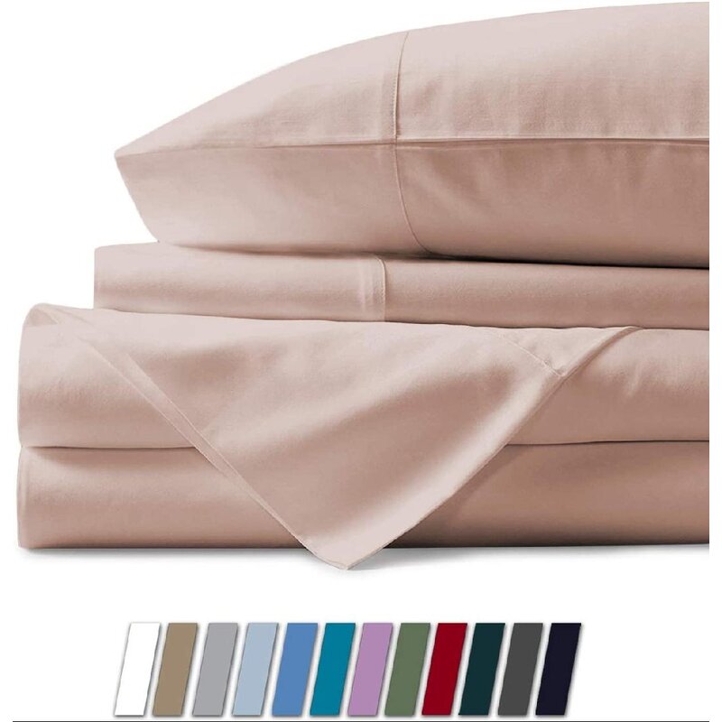 4 Piece Sheets Set 100% Egyptian-Quality Cotton 1000 Thread Count Luxury Hotel Bedding Collection (Queen)