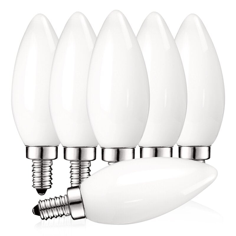 4 Watt (40 Watt Equivalent), B11 LED, Dimmable Light Bulb, Warrm White (2700K) E12/Candelabra Base