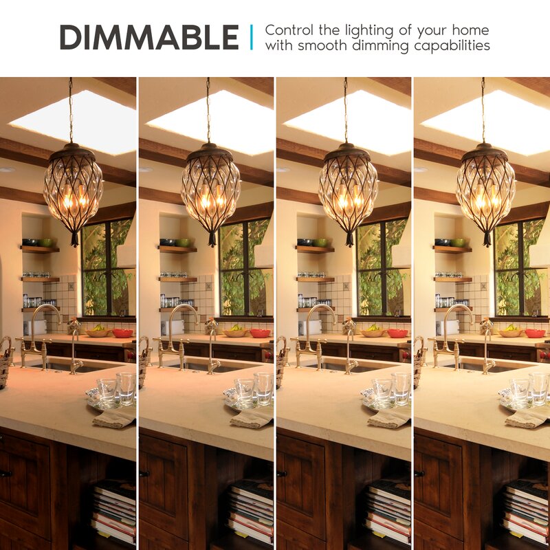 4 Watt (40 Watt Equivalent), B11 LED, Dimmable Light Bulb, Warrm White (2700K) E12/Candelabra Base