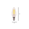 4 Watt, C11 LED, Dimmable Light Bulb, E12/Candelabra Base (Set of 6), LC188