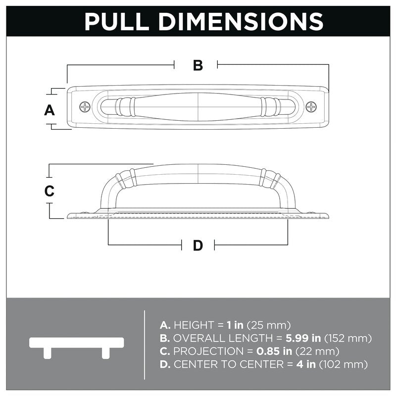 4" Center to Center Appliance Pull (Set of 24) B29-HS160