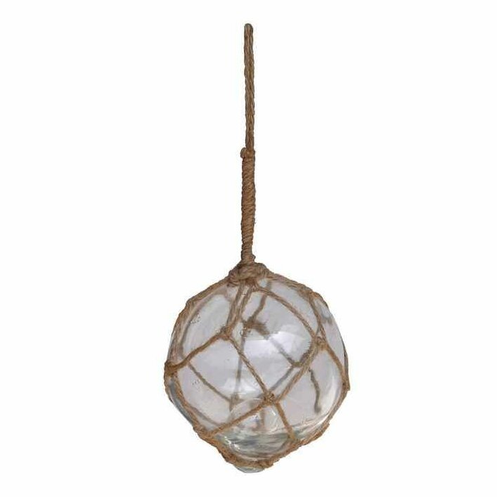 8" H x 4" W x 4" D Clear 4" Glass Ball Fishing Float Decoration Christmas Ornament HAB318