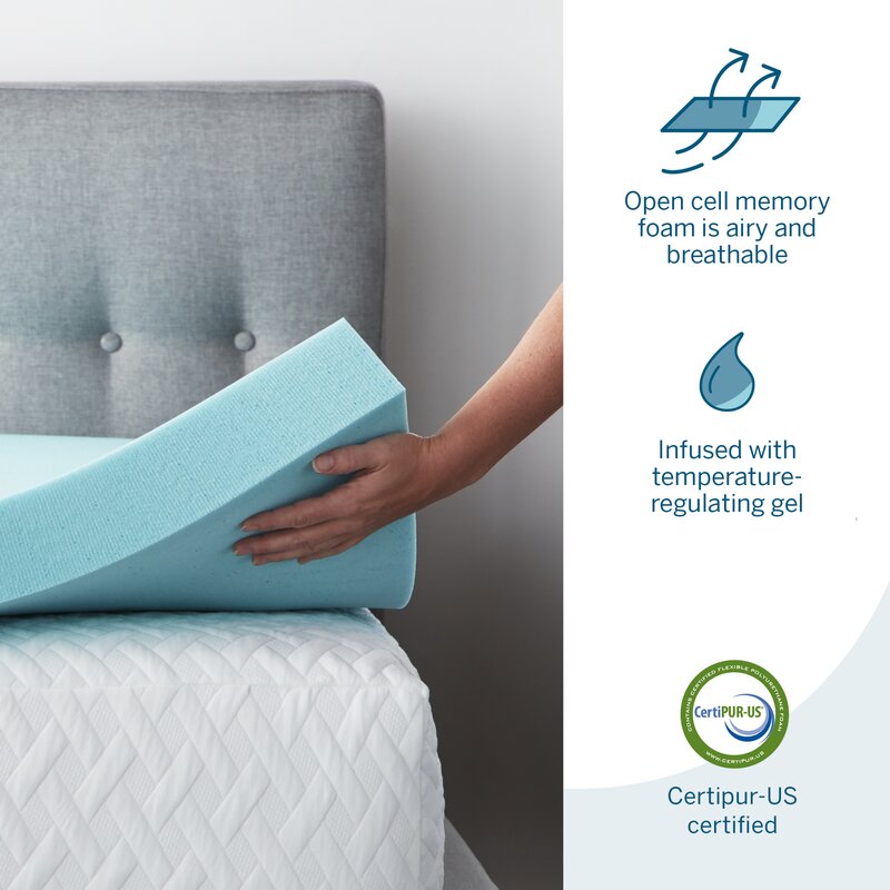 4" Mattress Topper Gel Infused Memory Foam MG566