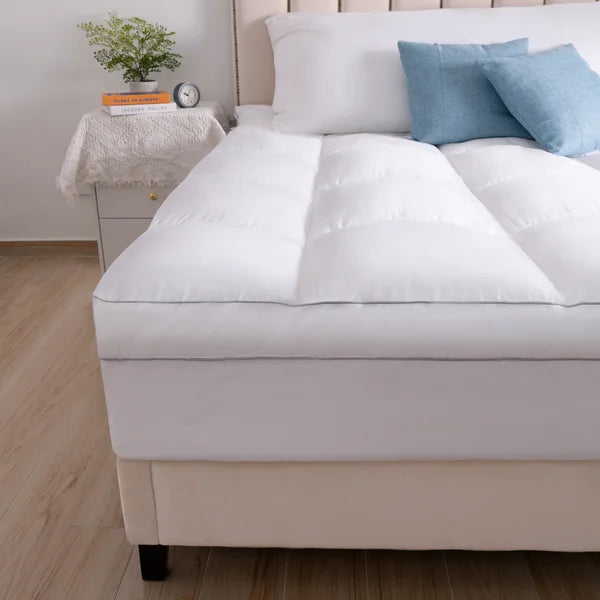 4" Tencel Jacquard 4" Down Alternative Mattress Topper queen