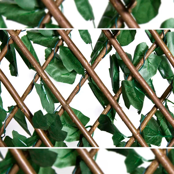 4 ft. H x 10 ft. W Single Side Expandable Faux Artificial Ivy Fencing (Set of 2)