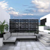 Black 4 ft. W Laser Cut Metal Privacy Screen