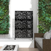 Black 4 ft. W Laser Cut Metal Privacy Screen