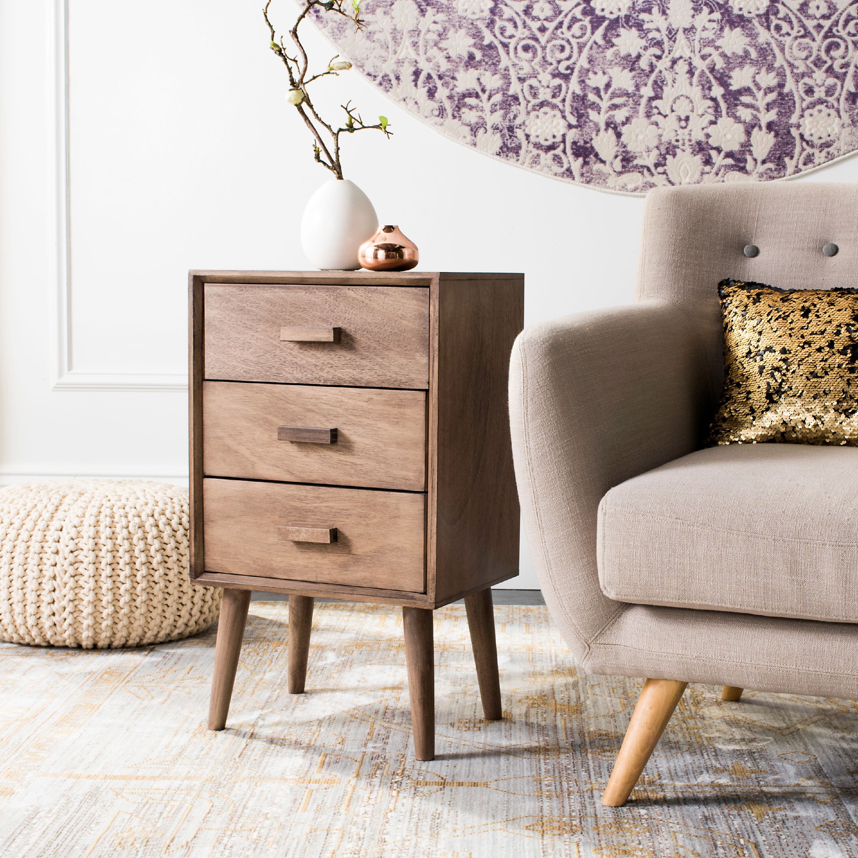 Pomona 3 Drawer Chest, Desert Brown #HA848