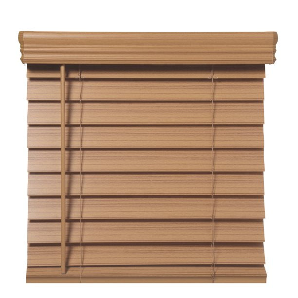 Richfield Studios 2.5" Cordless Faux Wood Blinds, Cedar KB1087-A5-B3-P2