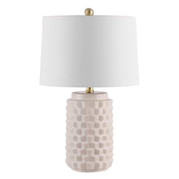 Weldon 22.5 in. Textured Ceramic Table Lamp, Off-White