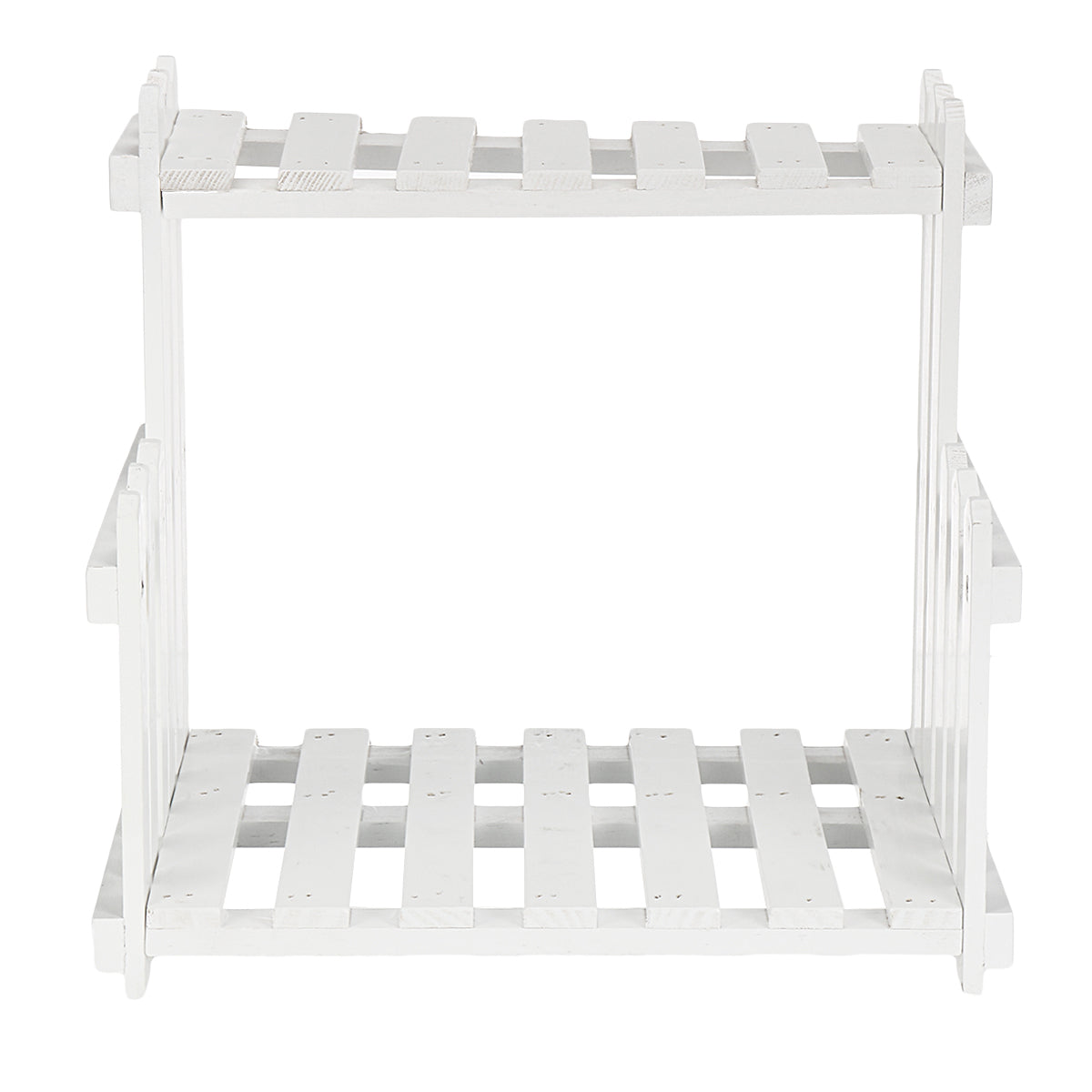 2 Tier Wood Plant Stand Flower Pot Holder Shelf Display Rack Stand Garden Indoor Balcony Decor CA106