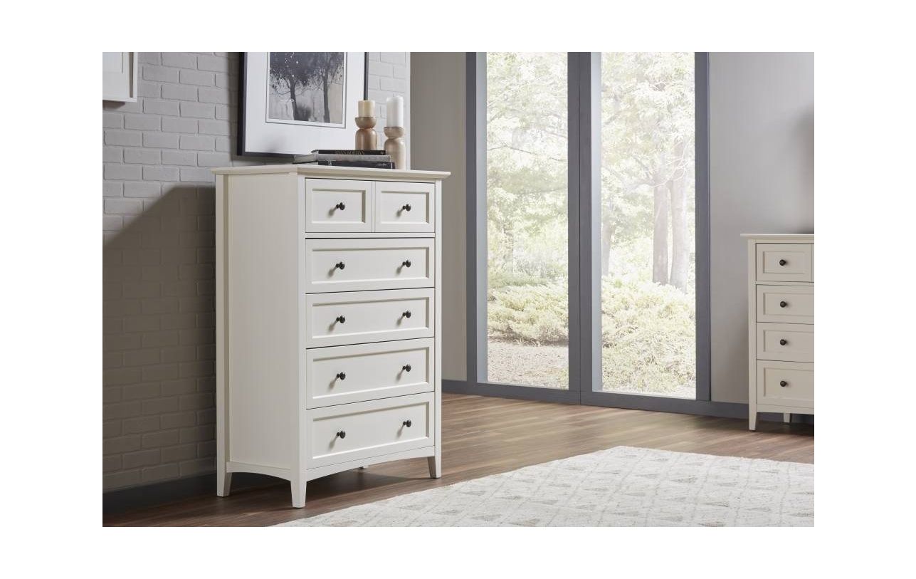 Modus Paragon 5-Drawer Chest in White 4NA484 KBO242