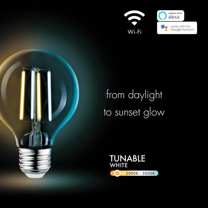 5.5 Watt (60 Watt Equivalent), G25 LED Smart, Dimmable Light Bulb, Warm White (3000K) E26/Medium (Standard) Base