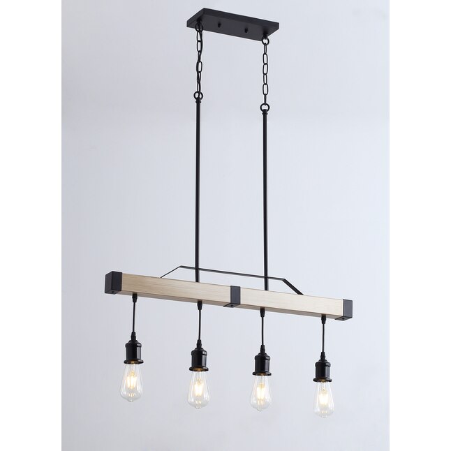 Aiwen 4-Light Black Farmhouse Chandelier