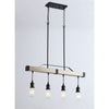 Aiwen 4-Light Black Farmhouse Chandelier