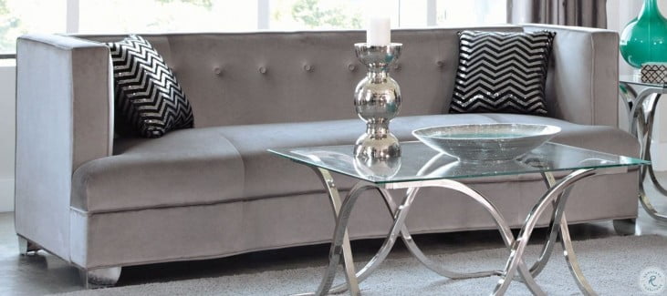 Caldwell Silver Sofa, *as is*