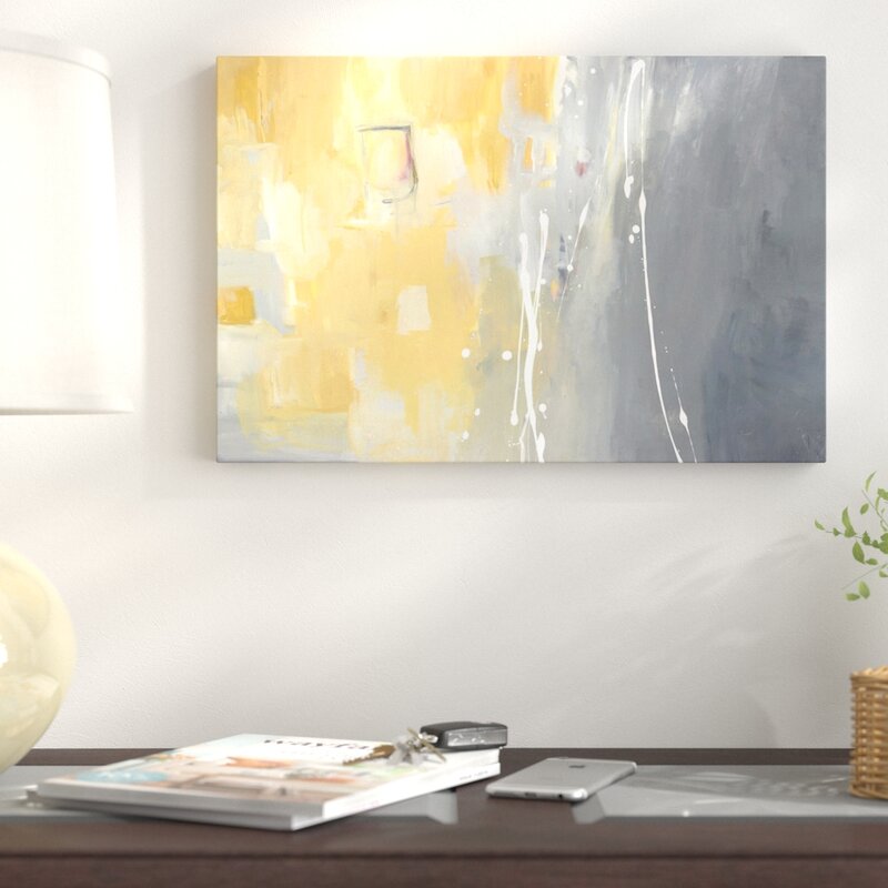 50 Shades Of Gray And Yellow by Julie Ahmad - Gallery-Wrapped Canvas Giclée on Canvas LC823