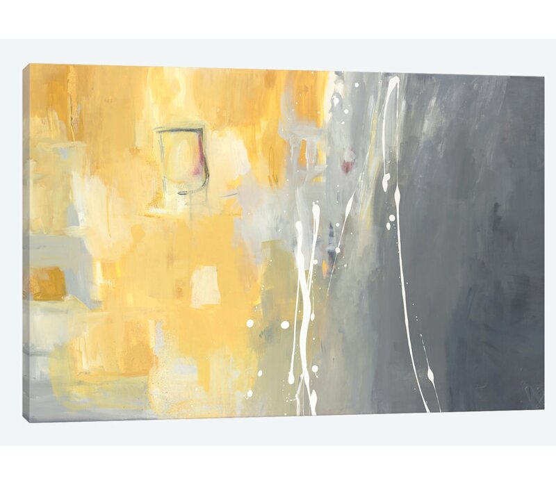 50 Shades Of Gray And Yellow by Julie Ahmad - Gallery-Wrapped Canvas Giclée on Canvas LC823