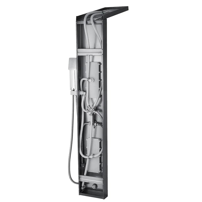 Black 50" Shower Panel with Adjustable Shower Head