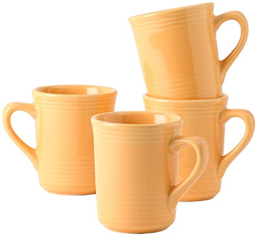 Set of 4 - Concentrix Gala Mugs, Saffron Yellow (#K1178)