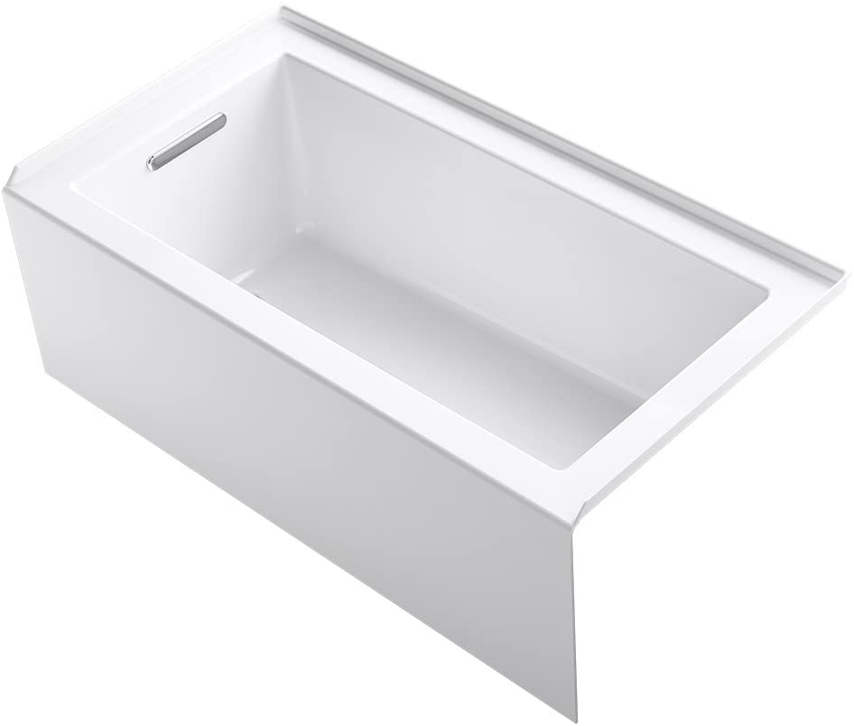 Kohler Underscore 60" x 32" Alcove Soaking Bathtub, White - Left Drain (#K6368)