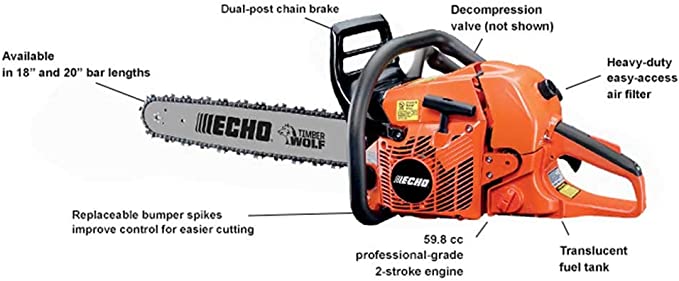 20 in. 59.8 cc Gas 2-Stroke Cycle Chainsaw CL552