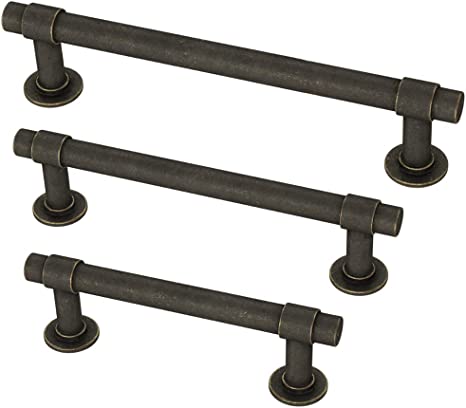 3" (76mm) Straight Bar Pull, 3" (76 mm), Warm Chestnut, (Set of 4)