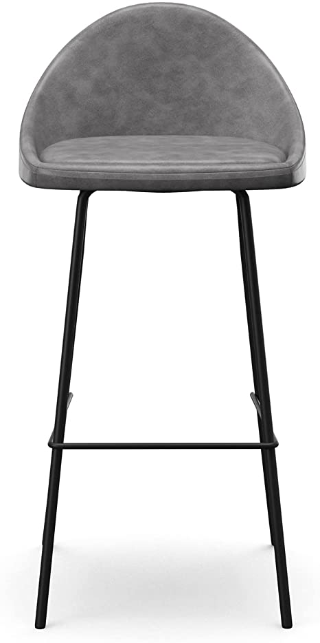 Bar Stool, Set of 2, Vintage Smoke Leatherette