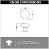 1-1/4-Inch Round Cabinet Hardware Knob, Flat Black, 1 pack, Packaging May Vary, set of 10