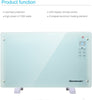 1,500 Watt Electric Panel Heater with LED Screen and Remote, White (#K5894)