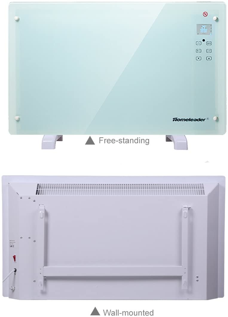 1,500 Watt Electric Panel Heater with LED Screen and Remote, White (#K5894)