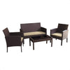 Palaney Tessio 4 Piece Rattan Seating Group with Cushions