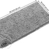 Bath Mat by LuxUrux Extra-Soft Plush Non-Slip Bath Mat, Luxury Chenille Microfiber Material, Super Absorbent Shaggy Bath Rug. Machine Wash & Dry (15 x 23, Light Grey), set of 2