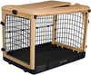 “The Other Door” 4 Door Steel Crate for Dogs/Cats with Garage-Style Door, Includes Plush Bed + Travel Bag, No Tools Required