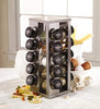 20 Jar Brushed Heritage Spice Rack, Metallic Gray
