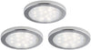 Bazz Integrated LED Under-Cabinet Puck Lights, Linkable, Surface Installation, Plug-in, Energy Efficient, 3-in, White, 3 Piece ss657