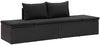 vidaXL Sun Bed with Cushions Poly Rattan Black #HA208